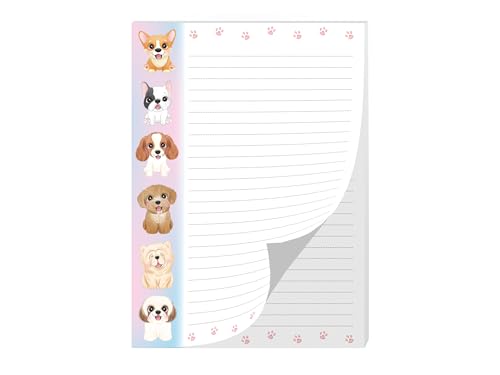 Briefpapier Briefblock Heft Notizblock für Jungen Mädchen Kinder Tiere Hunde (1 Block A4 mit 25 Blätter) von Junapack