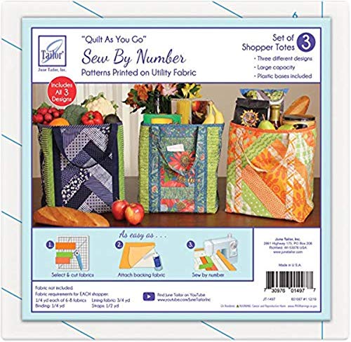 June Tailor Inc Quilt As You Go Shoppers Tragetaschen, 3 Stück von June Tailor