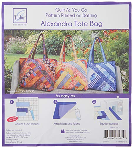 June Tailor JT-1477 Quilt As/Go Tragetasche, Baumwolle/Polyester, Alexandra 38,1 x 35,6 x 35,6 cm, By The Yard von June Tailor