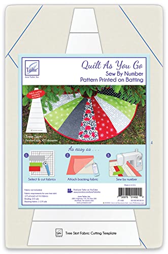 June Tailor JT-1492 Quilt As You Go Baumrock Bedruckte Wattierung, Baumwolle, Weiss/opulenter Garten, Large von June Tailor