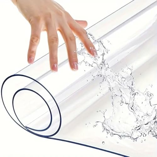 Tischdecke PVC Transparent - Geruchlose Tischfolie als langlebiger Tischschutz (100x100) von Jungengel