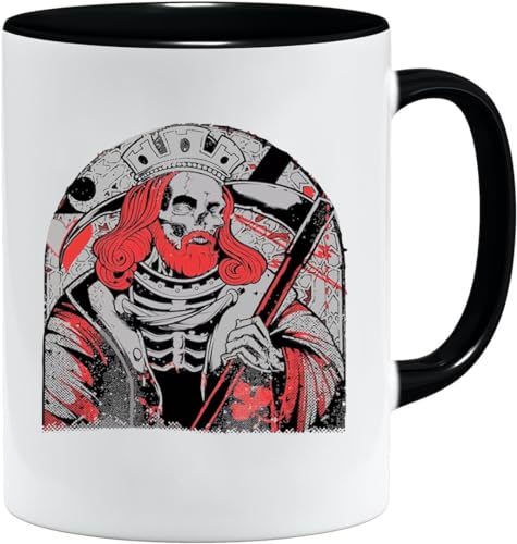 Nordisches Wikinger Tasse | Becher Geschenk Geschenkidee für alte Männer Papa Opa Kaffeetasse Wikinger-Motiv Totenkopf bierkrug thors hammer (VIKING017) von Jungle Mug