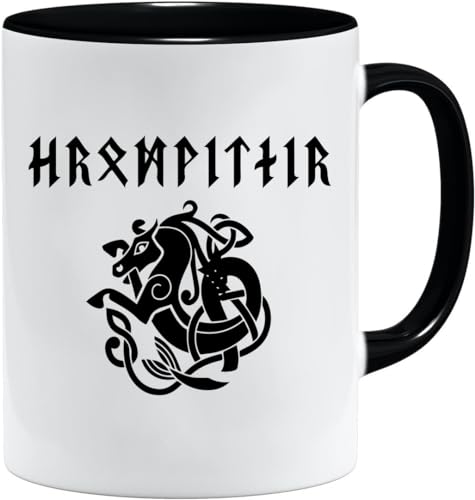 Nordisches Wikinger Tasse | Becher Geschenk Geschenkidee für alte Männer Papa Opa Kaffeetasse Wikinger-Motiv Totenkopf bierkrug thors hammer (VIKING023) von Jungle Mug