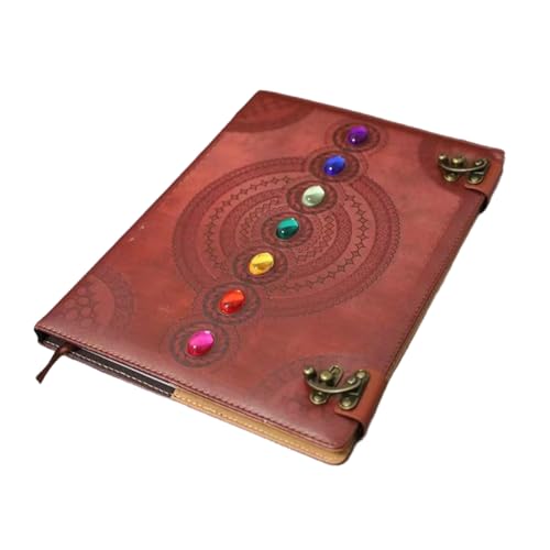 Junguluy Book of Shadows Book Seven Chakra Medieval Stone Embossed Handmade Notebook Office Diary College Book A von Junguluy