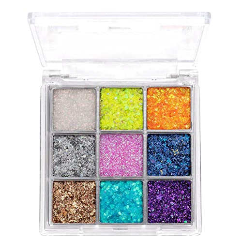 Sommertyp Farbpalette Body Glitter Kleine Pailletten Glitter Gesicht Nagel Glitter Pailletten Lidschatten Make-up Glitter Für Augen Haare Lipgloss Für Festival Karneval (A, One Size) von Junhasgood