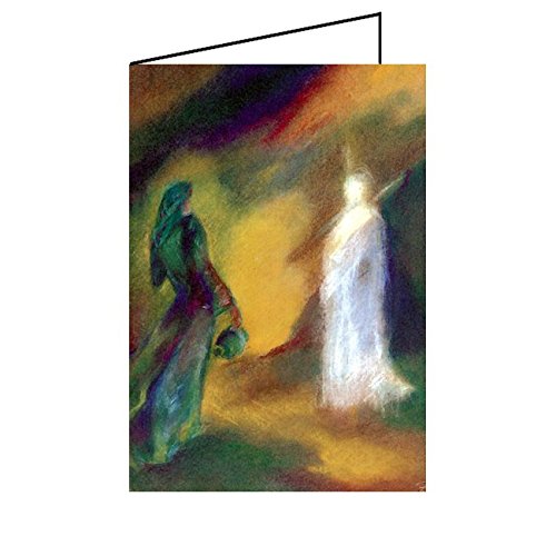 Christliche Osterkarte DIN A6 - Grußkarten Ostern - Jesus & Maria-Magdalena - Faltkarte Klappkarte, 1 Stück von Junker Verlag