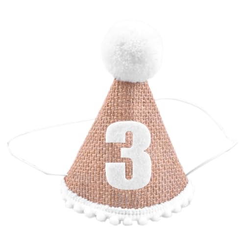 Junterone Mütze Baby-Geburtstagsparty-Mütze 3. Jahre Kinder-Babyparty-Mütze Geburtstags-Stirnband-Dekoration Einfach zu Bedienen A von Junterone