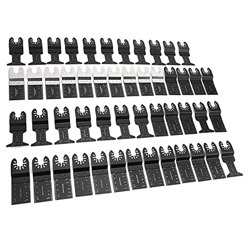 50 Pcs Oszillierende Sägen -Blades -Kit, Bi -Metal -Schnellfreisetzungs -Kit -Multitool -Kit Schnell für Schwarz und Decker von Juroupi