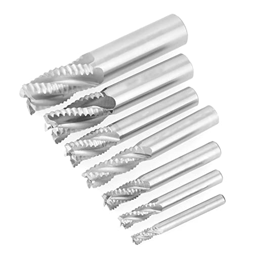 HSS-Schaftfräser, Hochwertiger Schnellarbeitsstahl, 4 Nuten, 6–20 Mm, 7 Stück/Set Fräser, für Industrie-Fräsmaschinen von Juroupi