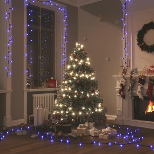 Juroupi LED-Lichterkette mit 150 LEDs Blau 15 m PVC Weihnachts Deko Beleuchtung für den Innen- und Außenbereich von Juroupi