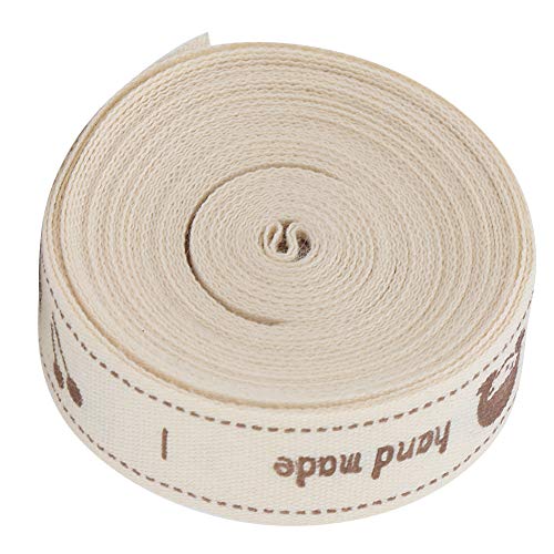 Schriftmusterband, 1,5 Cm Schriftmusterband, Natürliches Baumwollband, für Geschenkverpackungen, Heimhandwerk, Dekoration, Kleiner Laden (handgemachter englischer Frauenkopf) von Juroupi