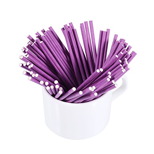 Sichere Lolly-Bonbonstangen, Lutscherstangen, Zur Herstellung von Cake-Pops-Lutschern (Violett) von Juroupi