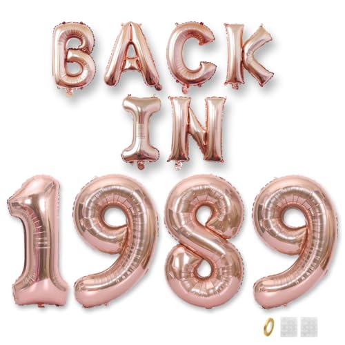 Jurxy Geburtstag Deko Frauen Mann 36 Jahr Geburtstagdeko Ballons BACK IN 1989 Luftballons Rosegold Folienballons Luftballons Happy Birthday Banner Jurxy Geburtstag Deko Frauen Mann 36 Jahr Geburtstagdeko Ballons BACK IN 1989 Luftballons Rosegold Folienballons Luftballons Happy Birthday Banner von Jurxy