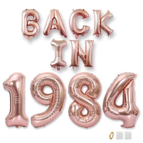 Jurxy Geburtstag Deko Frauen Mann 41 Jahr Geburtstagdeko Ballons BACK IN 1984 Luftballons Rosegold Folienballons Luftballons Happy Birthday Banner Jurxy Geburtstag Deko Frauen Mann 41 Jahr Geburtstagdeko Ballons BACK IN 1984 Luftballons Rosegold Folienballons Luftballons Happy Birthday Banner von Jurxy
