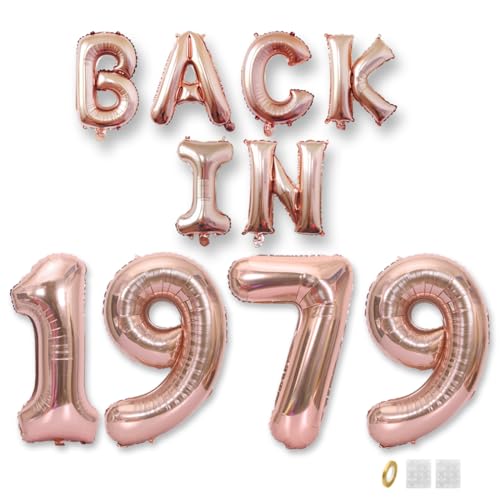 Jurxy Geburtstag Deko Frauen Mann 46 Jahr Geburtstagdeko Ballons BACK IN 1979 Luftballons Rosegold Folienballons Luftballons Happy Birthday Banner Jurxy Geburtstag Deko Frauen Mann 46 Jahr Geburtstagdeko Ballons BACK IN 1979 Luftballons Rosegold Folienballons Luftballons Happy Birthday Banner von Jurxy