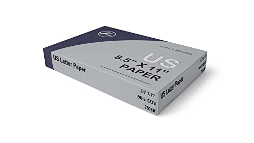 US Letter Premium weißes Mehrzweck-Kopierpapier, 75 g/m², 21,6 x 27,9 cm (1 x Ries, 500 Blatt, 9 kg) von Just Laptops