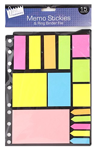 Just Stationery Memo Stickies auf Ring Binder Mount von Just stationery