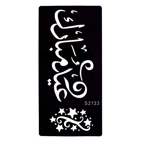 JUSTFOX - Henna Tattoo Schablone Airbrush Stencil Arabische Schrift Kina Dövme von Justfox