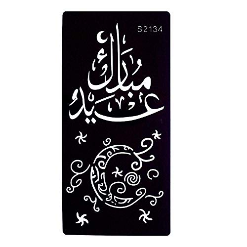 JUSTFOX - Henna Tattoo Schablone Airbrush Stencil Arabische Schrift Mond Kina Dövme von Justfox