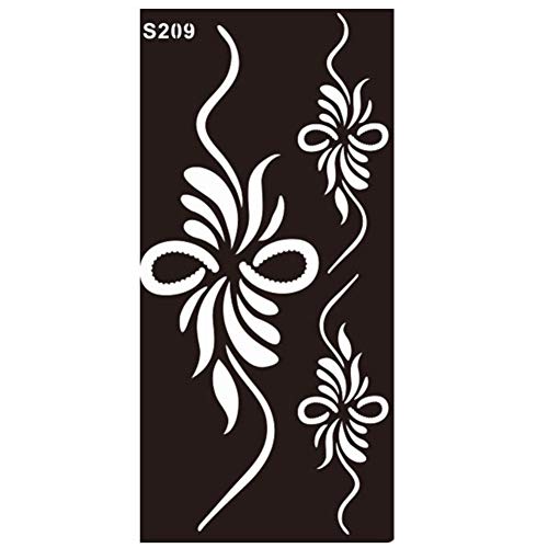 JUSTFOX - Henna Tattoo Schablone Airbrush Stencil Blume Kina Dövme von Justfox