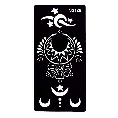 JUSTFOX - Henna Tattoo Schablone Airbrush Stencil Blume Ornamente Mond Kina Dövme von Justfox