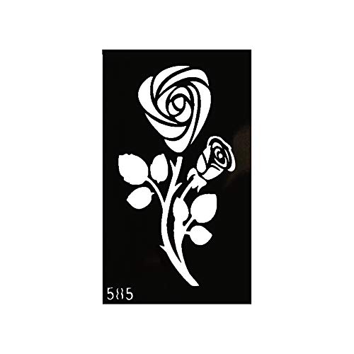 JUSTFOX - Henna Tattoo Schablone Airbrush Stencil Dövme Selbstklebend Rose von Justfox