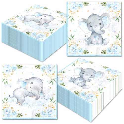 It's A Boy Elephant Gender Reveal Serviette von Juweked