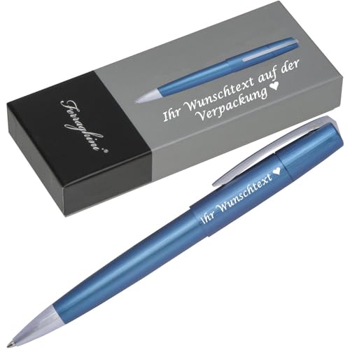 Juwelier Schönschmied Ferraghini Drehkugelschreiber mit Wunschgravur | Edelstahl mit silbernen Applikationen | blau schreibende Großraummine | inkl. Gravur auf Box | Kugelschreiber mit Gravur Juwelier Schönschmied Ferraghini Drehkugelschreiber mit Wunschgravur | Edelstahl mit silbernen Applikationen | blau schreibende Großraummine | inkl. Gravur auf Box | Kugelschreiber mit Gravur von Juwelier Schönschmied