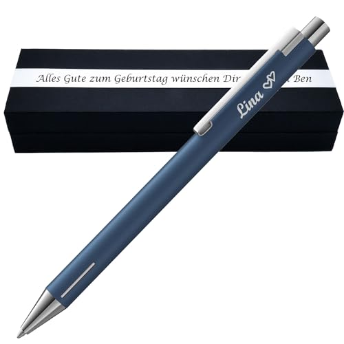 LAMY Econ Kugelschreiber mit Gravur als Geschenk | Geschenkverpackung inklusive Wunschgravur | schwarz schreibend | hochwertiges Metall | personalisierte Kullis | PS316Box2 von Juwelier Schönschmied