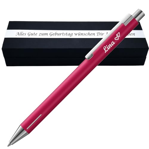 LAMY Econ Kugelschreiber mit Gravur als Geschenk | Geschenkverpackung inklusive Wunschgravur | schwarz schreibend | hochwertiges Metall | personalisierte Kullis | PS317Box2 von Juwelier Schönschmied