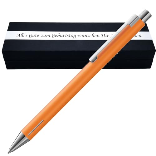 LAMY Econ Kugelschreiber mit Gravur als Geschenk | Geschenkverpackung inklusive Wunschgravur | schwarz schreibend | hochwertiges Metall | personalisierte Kullis | PS318Box2 von Juwelier Schönschmied