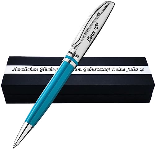 Pelikan Kugelschreiber Jazz® Classic K35 Petrol mit Wunschgravur | inkl. Geschenkbox mit Gravur | Pelikan Kugelschreiber mit Gravur als Geschenk & Symbol mit Geschenkverpackung PS255Box2 von Juwelier Schönschmied