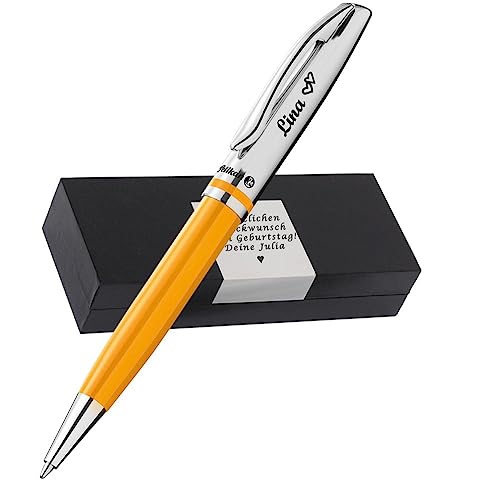 Pelikan Kugelschreiber Jazz® Classic K35 Senfgelb mit Wunschgravur | inkl. Geschenkbox mit Gravur | Pelikan Kugelschreiber mit Gravur als Geschenk & Symbol mit Geschenkverpackung PS256 von Juwelier Schönschmied