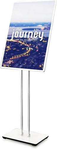 JvFbjLF Bodenstehende LED-Leuchtkasten-Werbetafel, LED-Plakatrahmen, LED-Slim-Snap-Aluminium-Leuchtschildhalter, projizierendes Werbeschild for Geschäftsmessen(Black Frame,43.5 * 60cm) von JvFbjLF