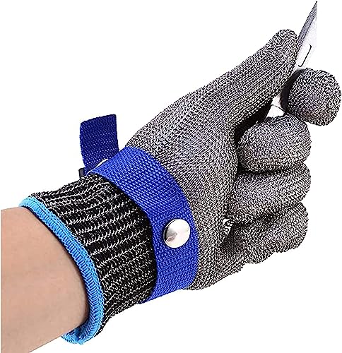 JvFbjLF Schnittschutzhandschuhe, schnittfeste Handschuhe, Schutz der Lebensmittelsicherheitsstufe 5, Sicherheitsarbeitshandschuhe for Küchenmetzger, Holzschnitzerei, Glasschneiden(4pcs,XL) von JvFbjLF