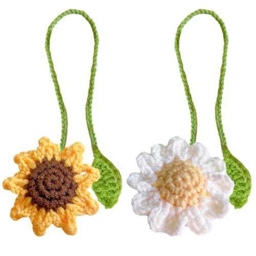 Häkelblumen-Lesezeichen | Handgefertigte gestrickte Lesezeichen | florale Häkel-Seitenmarkierungen, niedliche gestrickte Lesezeichen, handgefertigte Blumen-Lesezeichen, gestrickte Blumen-Lesezeichen, von Jvjggag