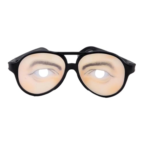 Jvjggag Lustige Brille, Streich-Verkleidungs-Brillenspielzeug, männliche und weibliche lustige Augen, Brille, Kostümaugenglas für Halloween, Narren von Jvjggag