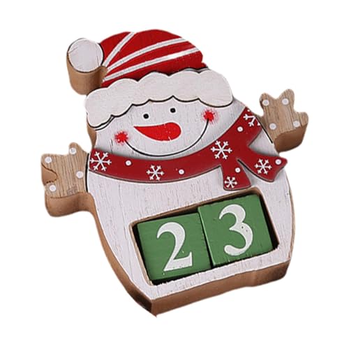 Schild Holz Countdown Schild Weihnachten Schneemann Urlaub Küche Rustikales Holz für Urlaub Schneemann Themed Weihnachten Countdown Schild für Küchen von Jvjggag