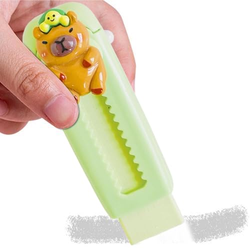 Stationery Erasers Cute, Capybara Cute Erasers, Adorable Animal Pencil Erasers, High-Quality Soft Art Erasers, Easy-to-Use Writing Tools For Students Kids Drawing Painting Writing 0.98x3.35x1.18in von Jvjggag