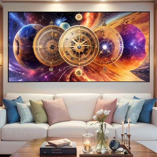 5D Diamond Painting Groß XXL 50x150cm Diamant Painting Bilder Traummaschine Diamond Painting Erwachsene Full DIY Diamant Kunst Malerei Stickerei Set Kreuzstich Bilder Home Wand Dekor Geschenk -D268 von Jvyaeen