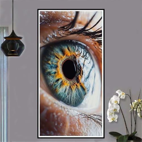 Auge Malen Nach Zahlen ab 5 6 7 8 9 10 Jahre Mädchen, Malen Nach Zahlen Kinder Anfänger DIY Kreativ Set Landschaft, Mit Pinseln und Acrylpigment Kit, Adult Craft für Home Decor Geschenke 50x100cm-W460 von Jvyaeen