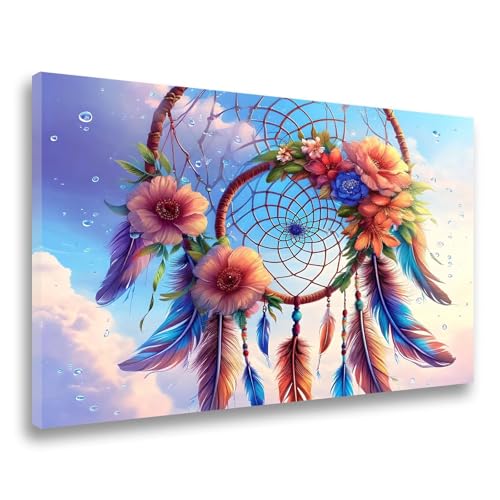 Blume Diamond Painting Dream Catching Network Diamond Painting Erwachsene Kinder 30x40cm, DIY 5D Diamant Malerei Bastelset Erwachsene Frauen Geschenk, Mosaikherstellung, Wanddeko Aesthetic F-482 F-485 von Jvyaeen