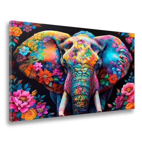 Blume Diamond Painting Elefant Diamond Painting Erwachsene Kinder Klein 30x40cm, DIY 5D Diamant Malerei Crystal Art Bastelset Erwachsene Frauen Geschenk, Mosaikherstellung, Wanddeko Aesthetic F-504 von Jvyaeen