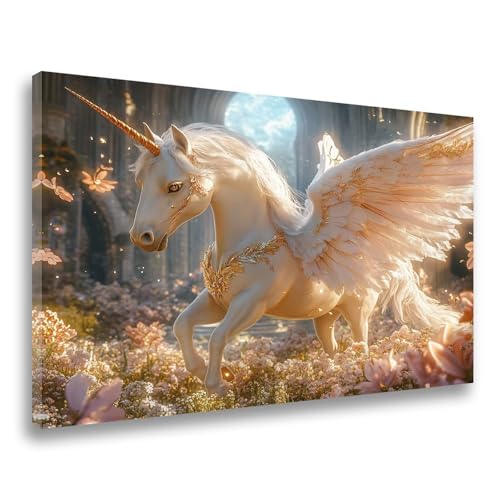 Diamand Painting Erwachsene Einhorn Diamond Painting Tier Diamant Painting, 5D DIY Full Eckige Steine Drill Diamant Crystal Strass Stickerei Painting Set 60x80cm für Wanddekor, Frauen Geschenk F-157 von Jvyaeen