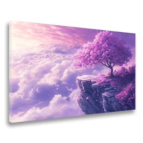 Diamand Painting Erwachsene Landschaft Diamant Painting Baum Diamant Malerei Art Kits, 5D DIY Full Eckige Steine Drill Crystal Art Stickerei Set 80x100cm für Haus Wanddekor,Frauen Geschenk F-299 von Jvyaeen