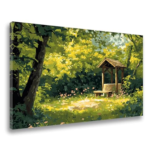 Diamand Painting Erwachsene Landschaft Diamond Painting Frühling Diamant Painting, 5D DIY Full Eckige Steine Drill Diamant Crystal Strass Stickerei Set 50x60cm für Wanddekor,Frauen Geschenk F-191 von Jvyaeen