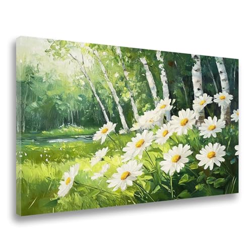 Diamand Painting Erwachsene Landschaft Diamond Painting Gänseblümchen Diamant Painting, 5D DIY Full Eckige Steine Drill Diamant Crystal Strass Stickerei Set 50x60cm für Wanddekor,Frauen Geschenk F-185 von Jvyaeen