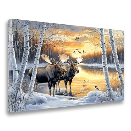 Diamand Painting Erwachsene Landschaft Diamond Painting Tier Diamant Painting, 5D DIY Full Eckige Steine Drill Diamant Crystal Strass Stickerei Painting Set 50x60cm für Wanddekor,Frauen Geschenk F-196 von Jvyaeen