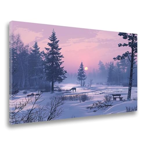 Diamand Painting Erwachsene Landschaft Diamond Painting Winter Diamant Painting, 5D DIY Full Eckige Steine Drill Diamant Crystal Art Stickerei Painting Set 50x60cm für Wanddekor,Frauen Geschenk F-194 von Jvyaeen