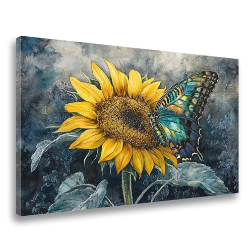 Diamond Painting Schmetterling Diamond Painting Blume 50x70cm, 5D DIY Diamant Malerei Bilder Erwachsene Mosaikherstellung, Kinder Anfänger Crystal Art Basteln Set,Home Wand Dekor Frauen Geschenk F-443 von Jvyaeen